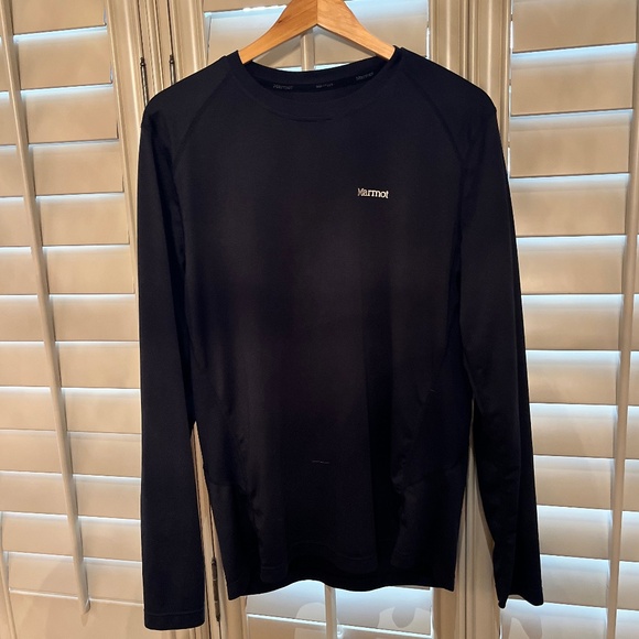 Marmot Long sleeve black tee. Size Large - Picture 1 of 3
